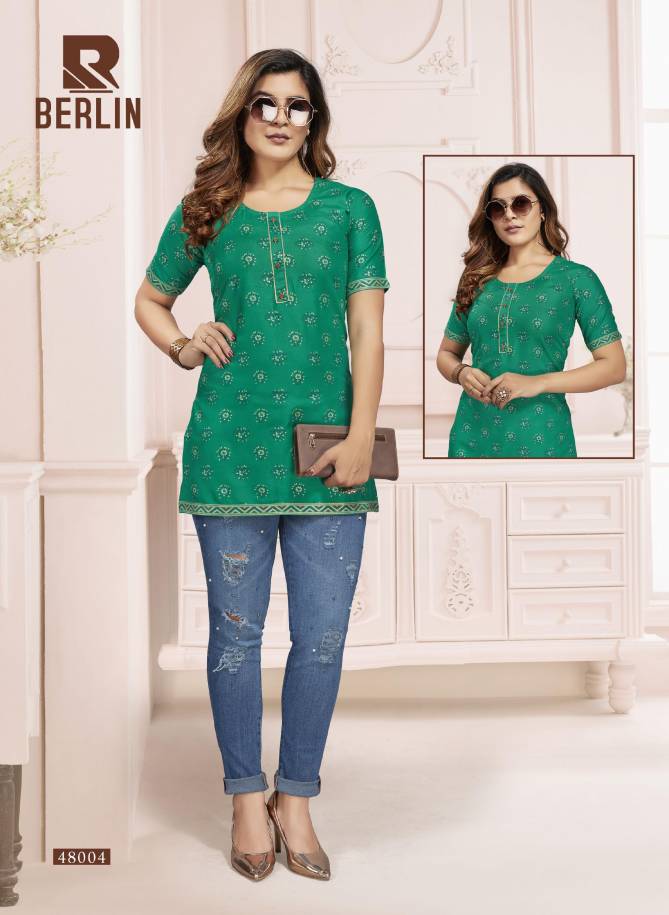Raashi Berlin New Casual Wear Rayon Designer Top Collection